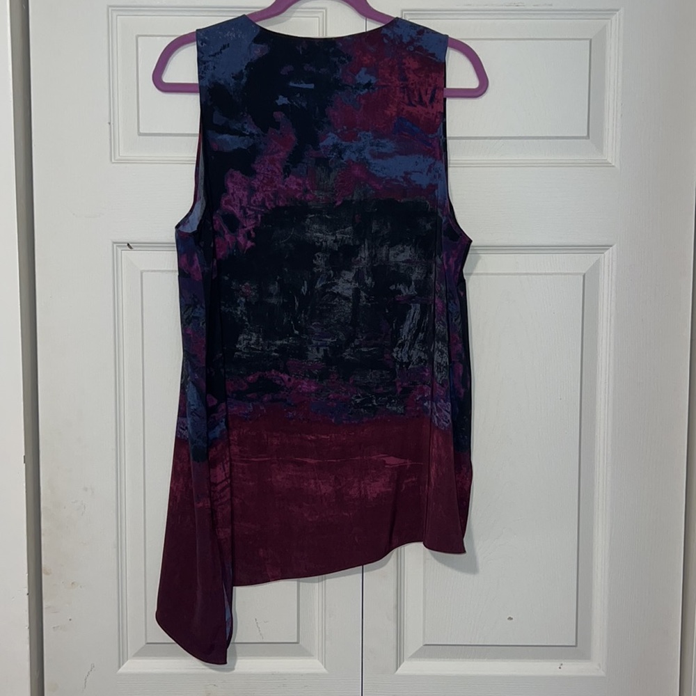 Rachel Roy Asymmetrical Abstract Print Tank - Picture 5 of 7